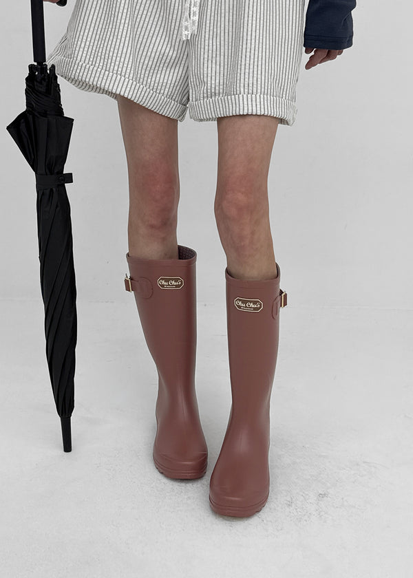 Patung Buckle Long Rain Boots