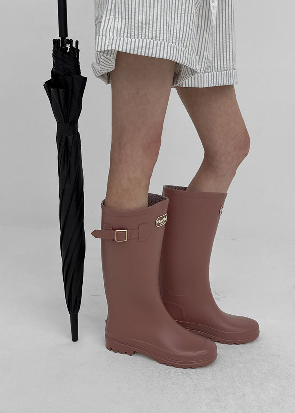 Patung Buckle Long Rain Boots