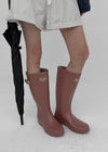 Patung Buckle Long Rain Boots