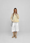 Gellet Nylon Button Capri Pants