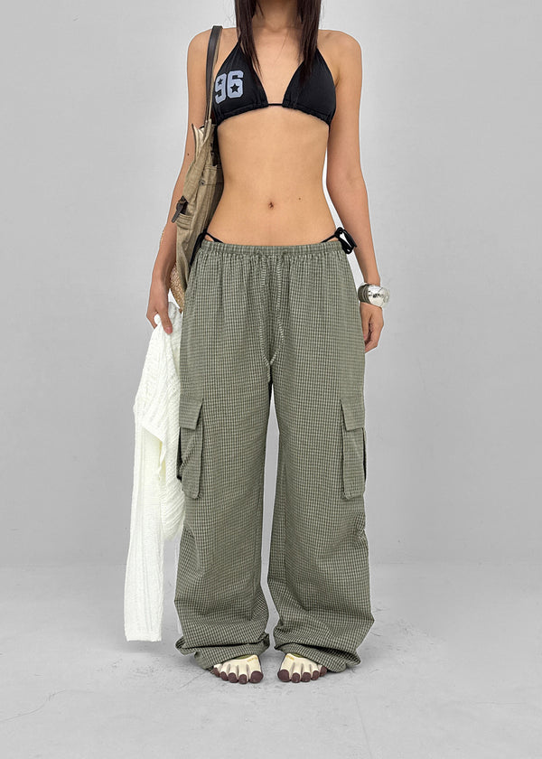 [MADE] Tiflet Check Cargo Banding Pants