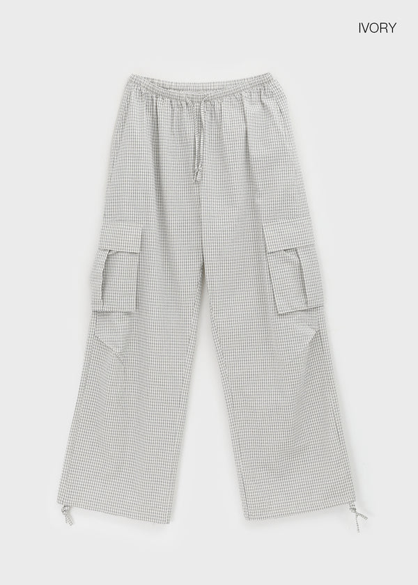 [MADE] Tiflet Check Cargo Banding Pants