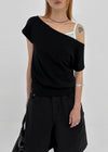 [MADE] Tepo Dolman Boat Neck Short Sleeve Top