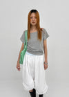 [MADE] Tepo Dolman Boat Neck Short Sleeve Top