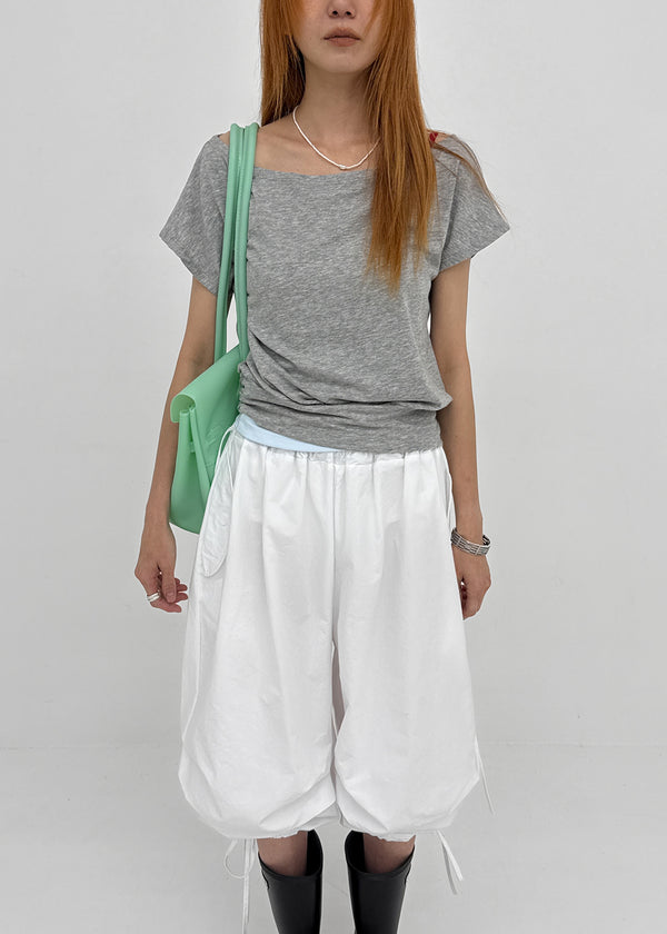 [MADE] Tepo Dolman Boat Neck Short Sleeve Top