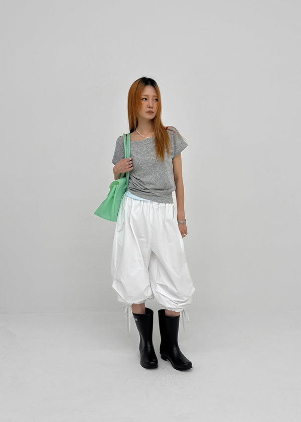 [MADE] Tepo Dolman Boat Neck Short Sleeve Top