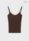 Smenly Backless Ribbed Sleeveless (Built-in Cap)