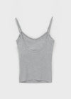 Smenly Backless Ribbed Sleeveless (Built-in Cap)