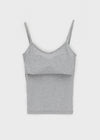 Smenly Backless Ribbed Sleeveless (Built-in Cap)