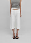 Combing Lace Punching Capri Pants