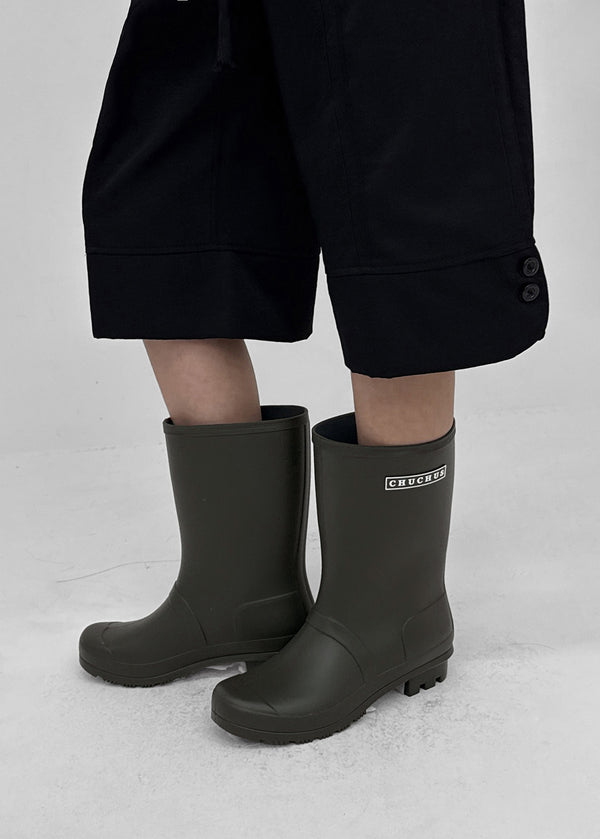 Matte Colored Mid-calf Rain Boots