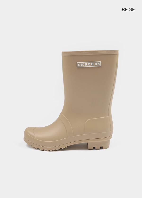 Matte Colored Mid-calf Rain Boots