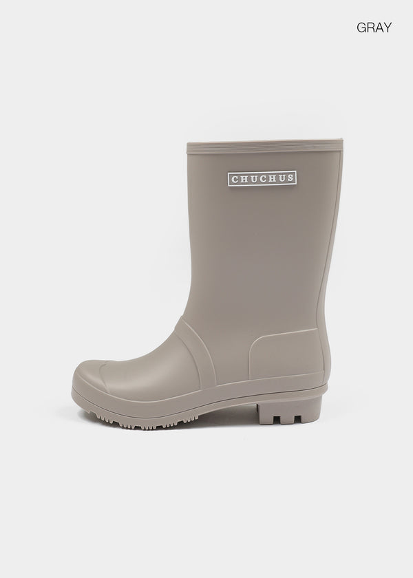 Matte Colored Mid-calf Rain Boots