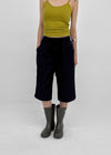 Gellet Nylon Button Capri Pants