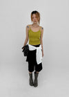 Gellet Nylon Button Capri Pants