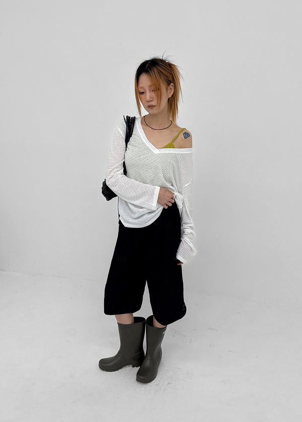 Gellet Nylon Button Capri Pants