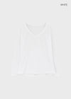 Chachu V-neck Striped Summer Long Sleeve Tee