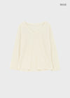 Chachu V-neck Striped Summer Long Sleeve Tee