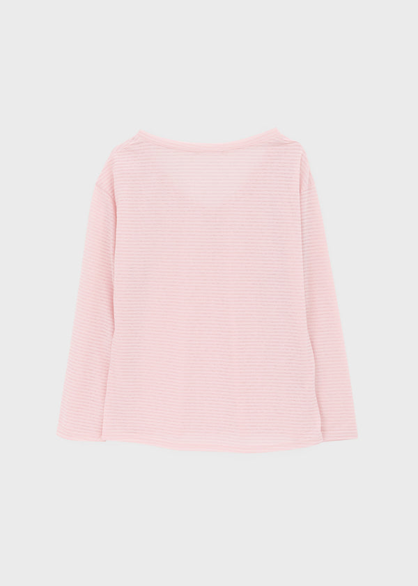 Chachu V-neck Striped Summer Long Sleeve Tee