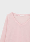 Chachu V-neck Striped Summer Long Sleeve Tee