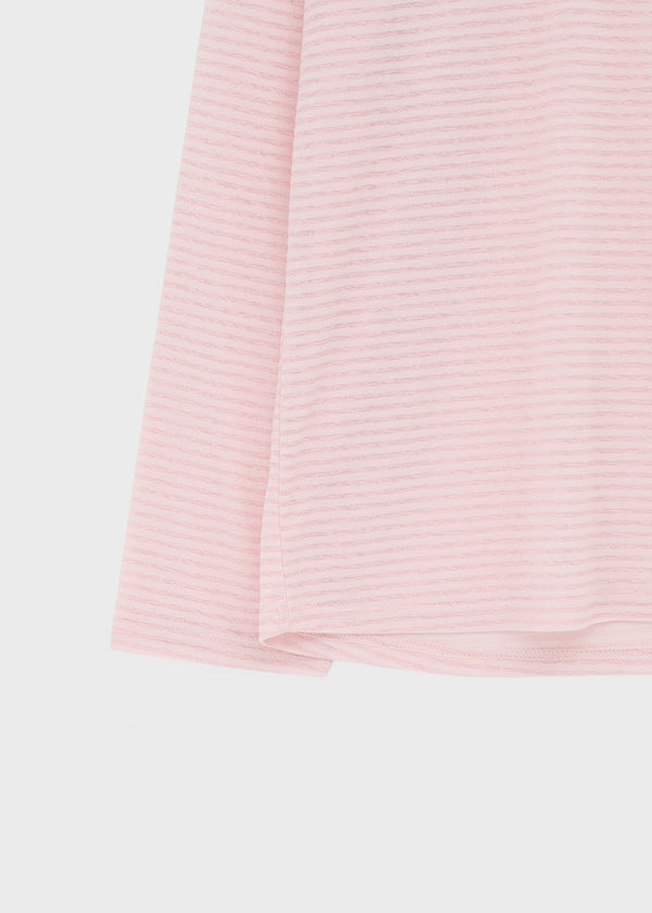 Chachu V-neck Striped Summer Long Sleeve Tee