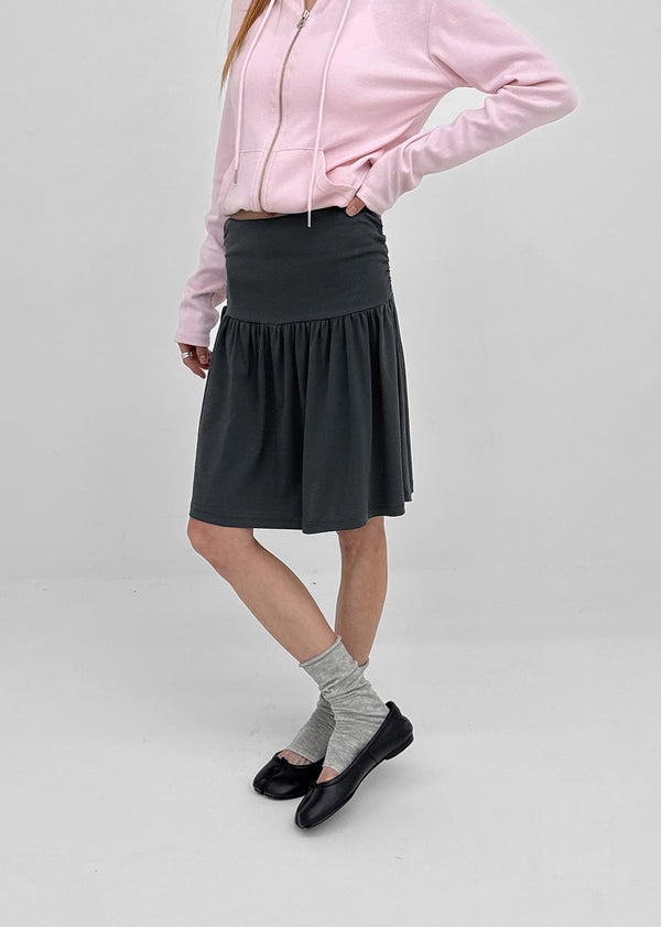Eritu Flare Folding Midi Skirt