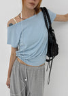 [MADE] Tepo Dolman Boat Neck Short Sleeve Top