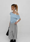 [MADE] Tepo Dolman Boat Neck Short Sleeve Top