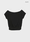 [MADE] Tepo Dolman Boat Neck Short Sleeve Top