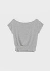 [MADE] Tepo Dolman Boat Neck Short Sleeve Top