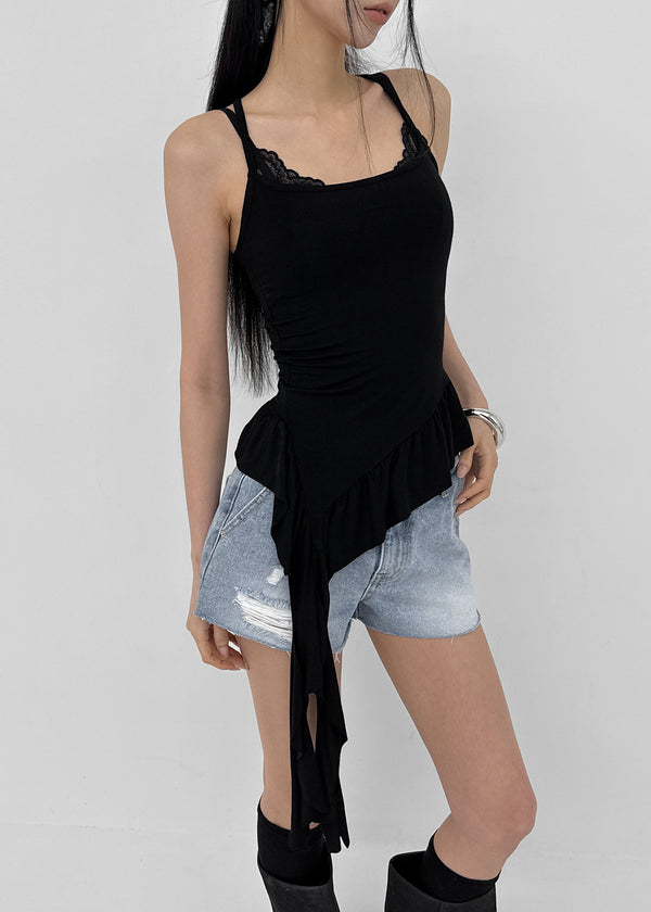 Diek Damaged Denim Shorts