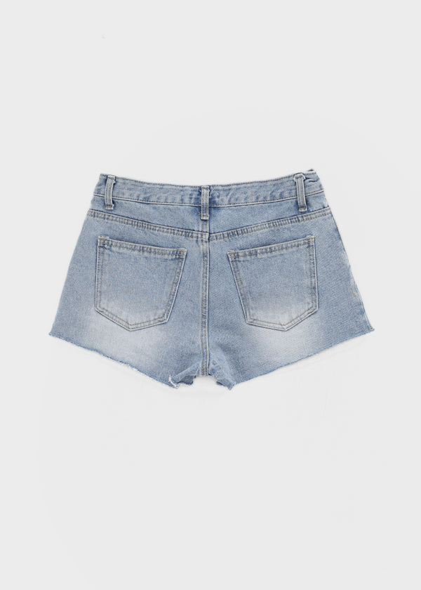 Diek Damaged Denim Shorts
