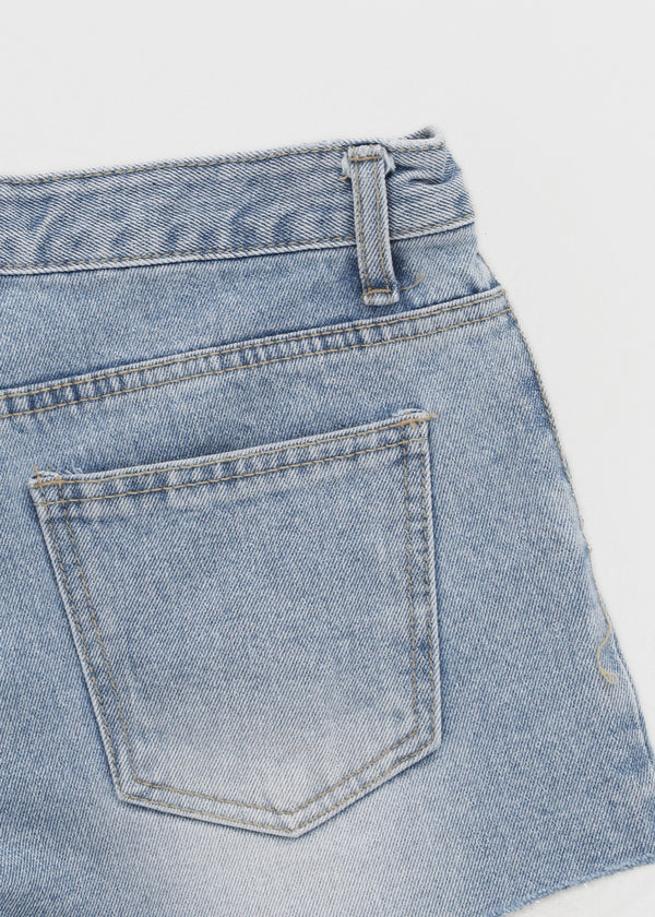 Diek Damaged Denim Shorts