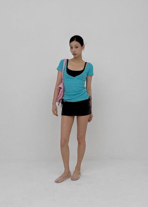 Atlete Deep V-neck Short Sleeve Tee