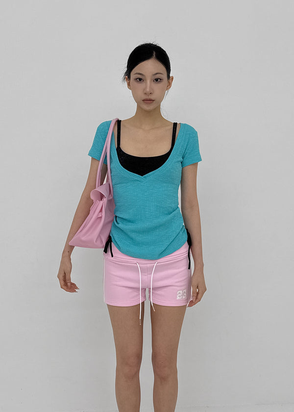 Atlete Deep V-neck Short Sleeve Tee