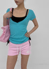 Atlete Deep V-neck Short Sleeve Tee