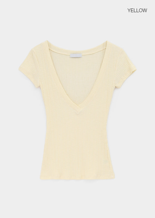Atlete Deep V-neck Short Sleeve Tee