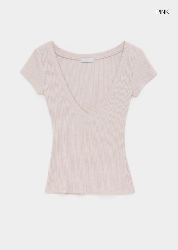 Atlete Deep V-neck Short Sleeve Tee