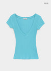 Atlete Deep V-neck Short Sleeve Tee