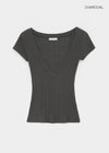 Atlete Deep V-neck Short Sleeve Tee
