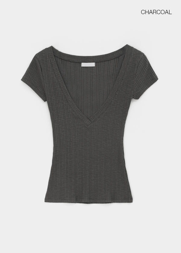 Atlete Deep V-neck Short Sleeve Tee