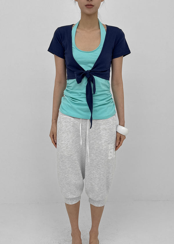 Epoch Short-sleeve Bolero Cardigan