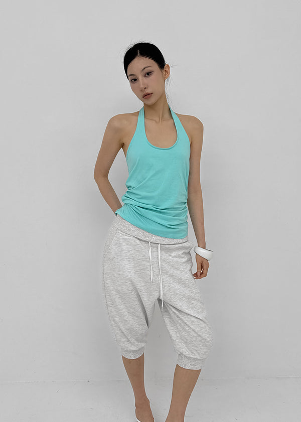 Soil Shirred Halter Sleeveless