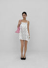 Spot Dot Satin Sleeveless Mini Dress