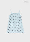Spot Dot Satin Sleeveless Mini Dress