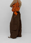 (UNISEX) Char Nylon Cargo String Pants