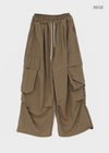 (UNISEX) Char Nylon Cargo String Pants