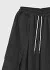 (UNISEX) Char Nylon Cargo String Pants