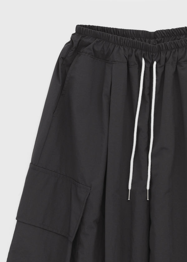 (UNISEX) Char Nylon Cargo String Pants