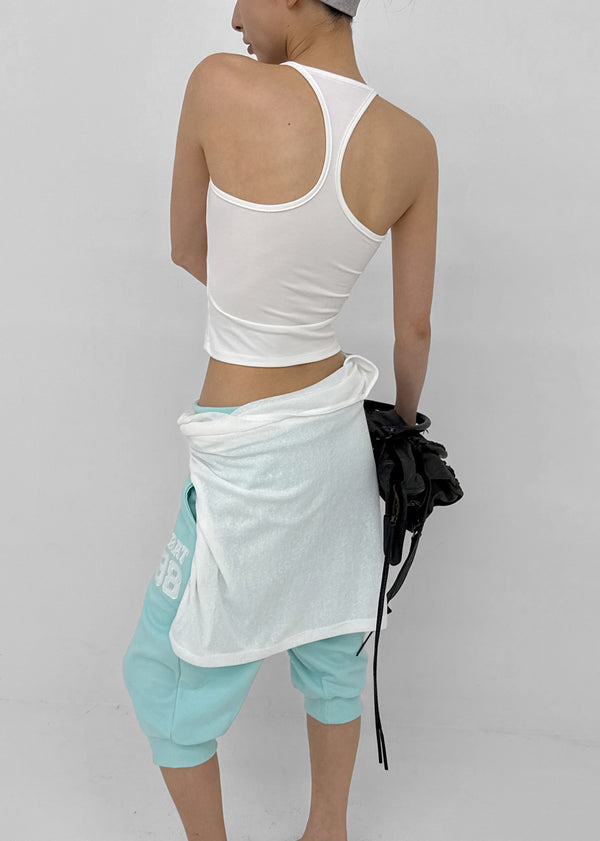 Urbans Henley Neck Mango Sleeveless (Built-in Cap)
